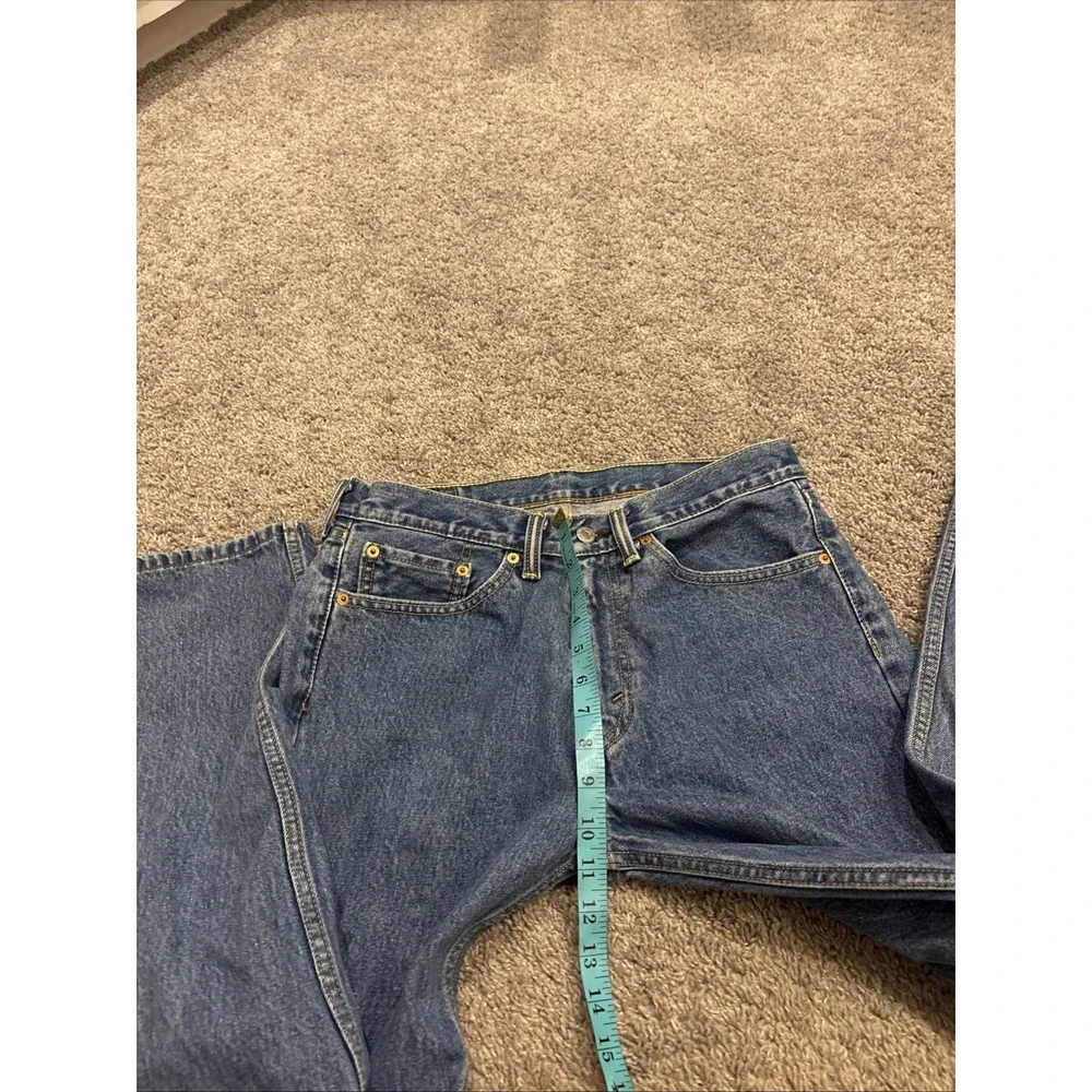 Levis 505 Jeans Mens Size 32x30 Straight Fit Regular Blue 100% Cotton Med Wash